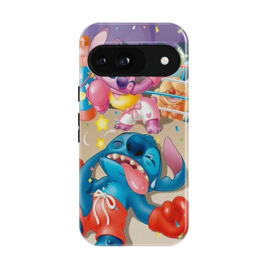 Stitch And Angel Ring Fight Google Pixel 9 | 10 Pro Case