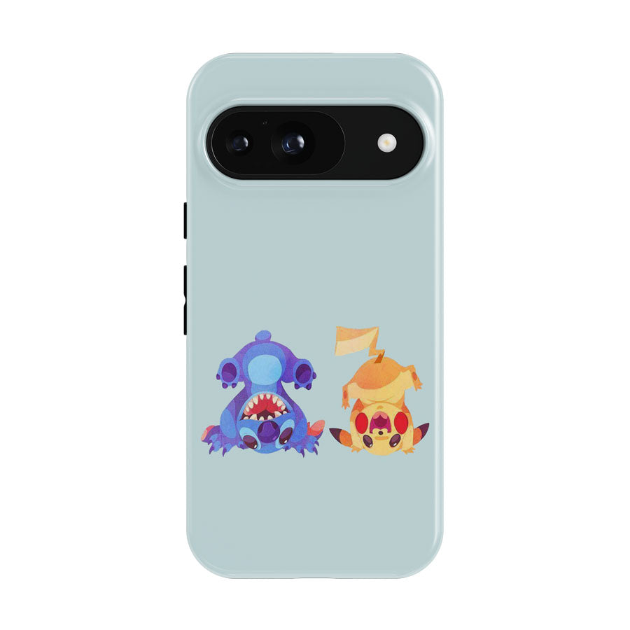 Stitch And Pikachu Minimalist Google Pixel 9 | 10 Pro Case