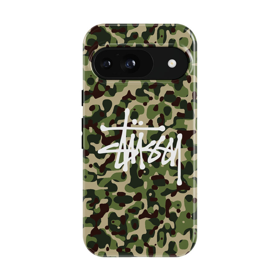 Stussy Bape Camouflage Green Google Pixel 9 | 10 Pro Case