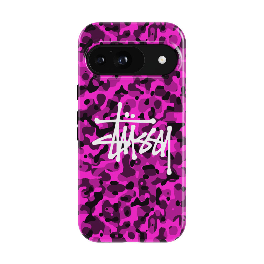 Stussy Bape Camouflage Purple Google Pixel 9 | 10 Pro Case