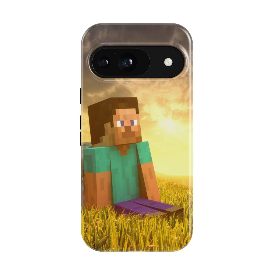 Sunset With Minecraft Google Pixel 9 | 10 Pro Case