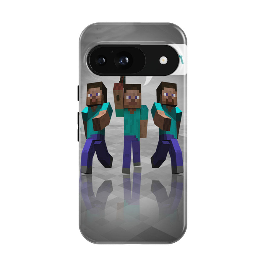 Three Minecraft Game Google Pixel 9 | 10 Pro Case