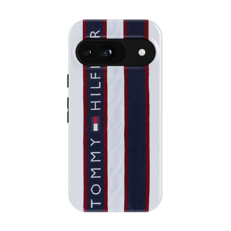 Tommy Hilfiger Logo Fabric Towel Texture Google Pixel 9 | 10 Pro Case