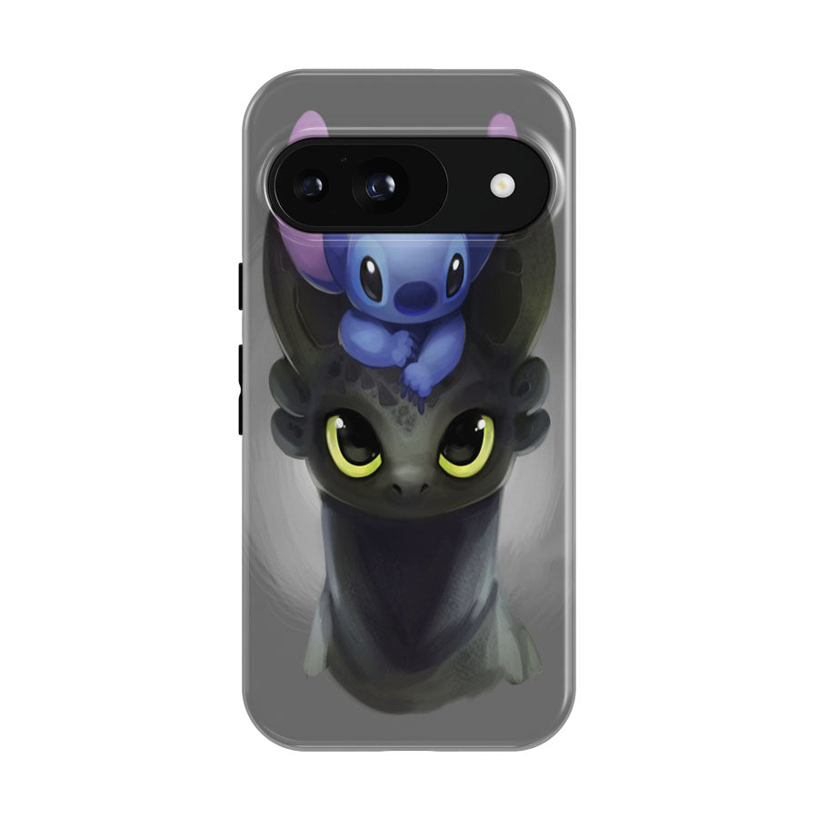 Toothless Dragon And Stitch Google Pixel 9 | 10 Pro Case