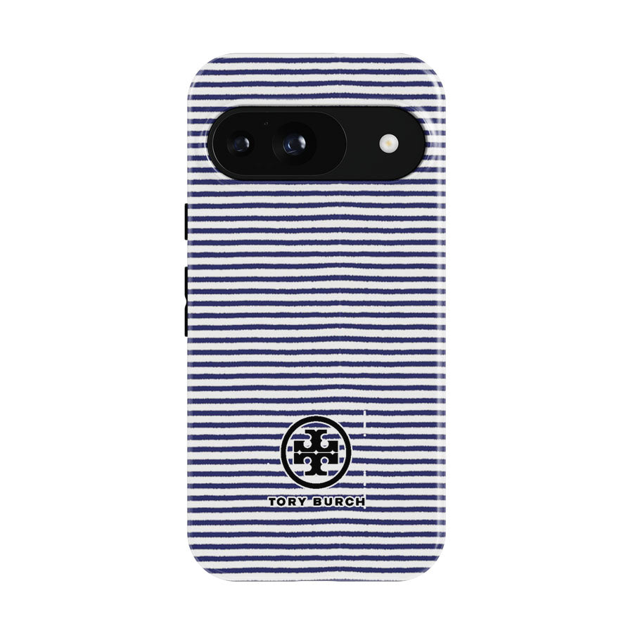 Tory Burch Blue White Wallpaper Google Pixel 9 | 10 Pro Case