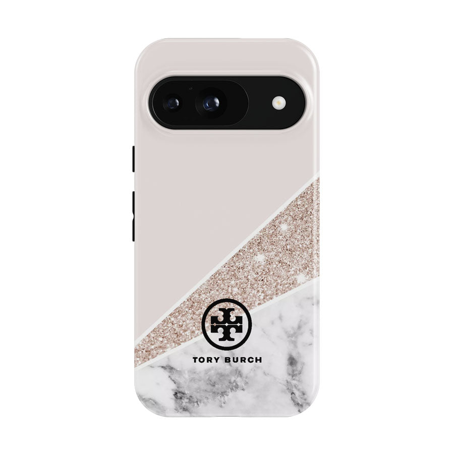 Tory Burch Geometric Glitter Marble Wallpaper Google Pixel 9 | 10 Pro Case