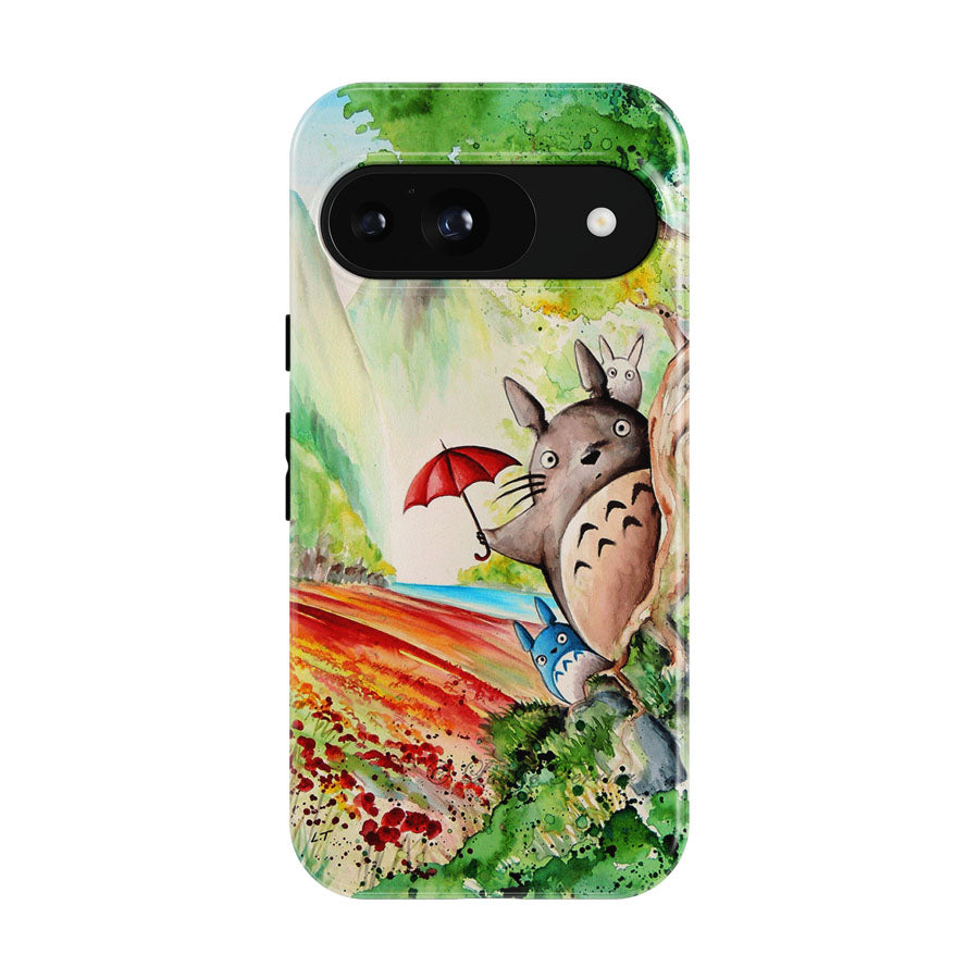 Totoro Studio Ghibli Water Paint Google Pixel 9 | 10 Pro Case
