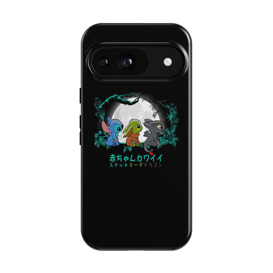 Trio Baby Yoda Baby Stitch Baby Toothless Google Pixel 9 | 10 Pro Case