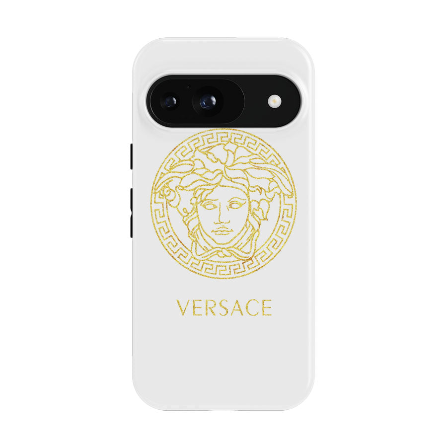 Versace White Gold Google Pixel 9 | 10 Pro Case