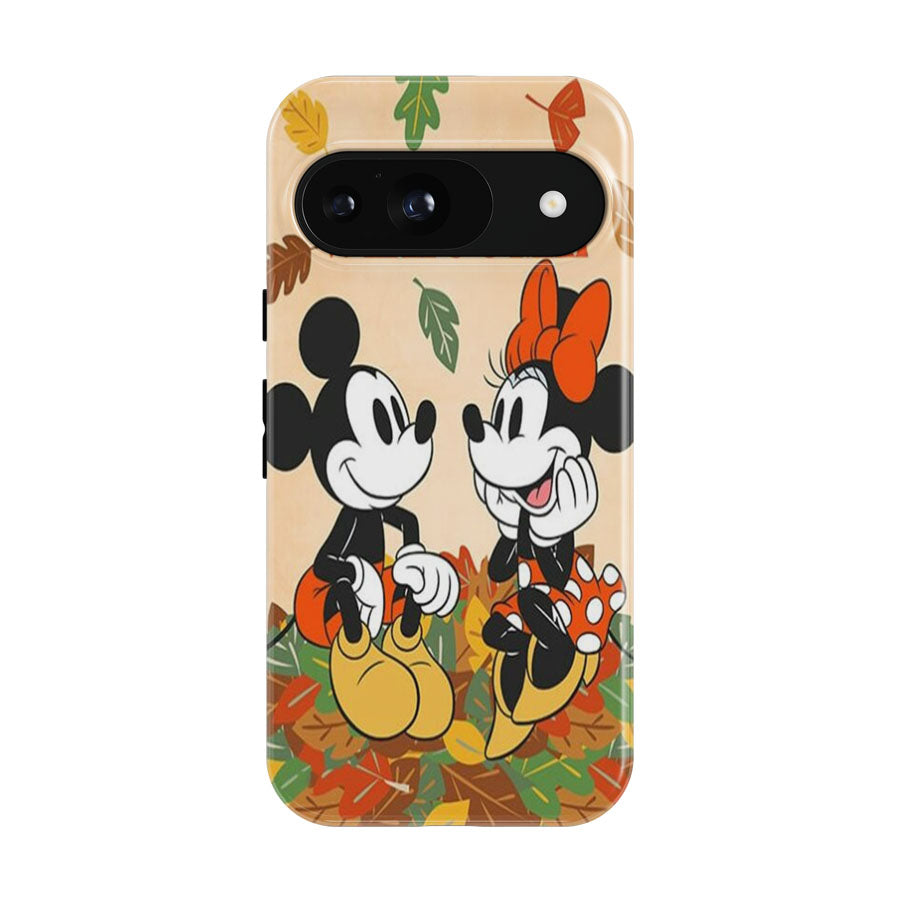 Welcome Fall Leaf Pile Mickey And Minnie Google Pixel 9 | 10 Pro Case