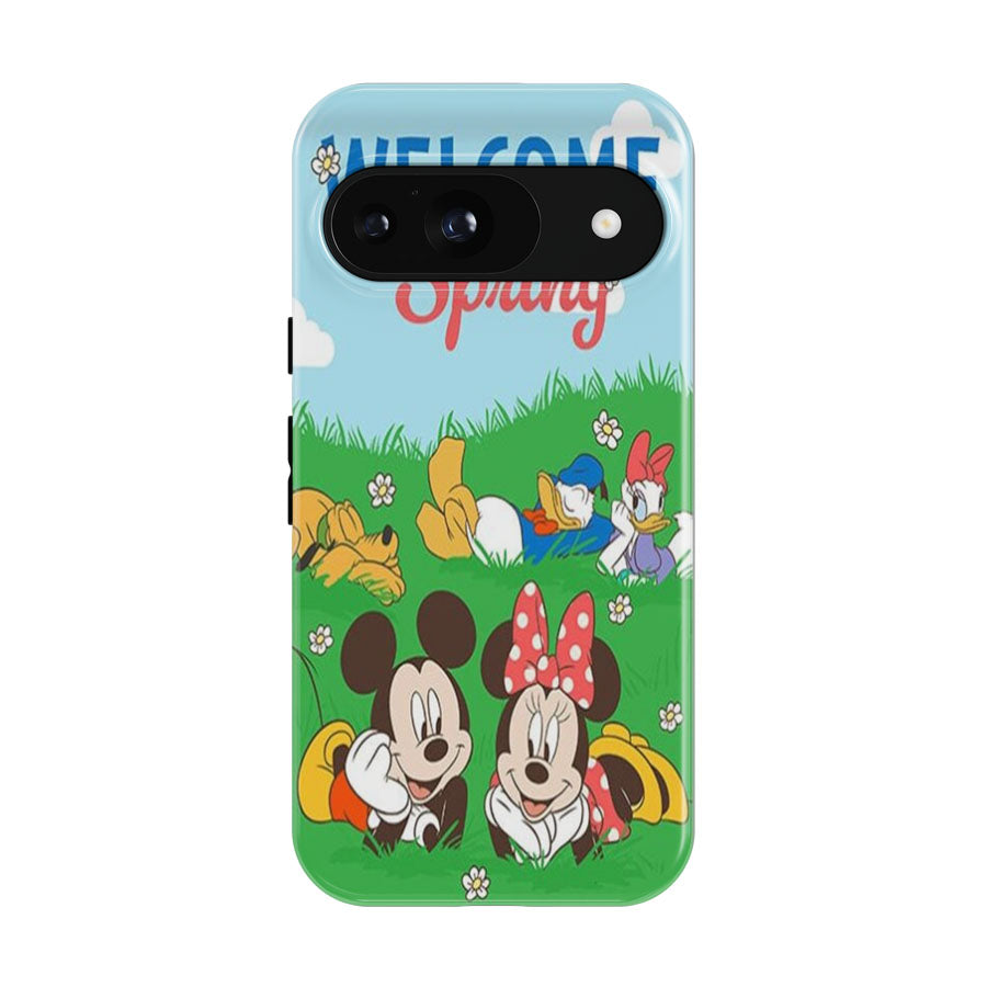 Welcome Spring Mickey And Gang Google Pixel 9 | 10 Pro Case