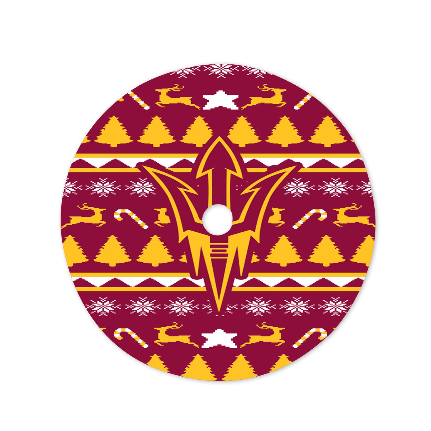 Arizona State University Sweater Christmas Tree Skirt 36 X 36 Inch