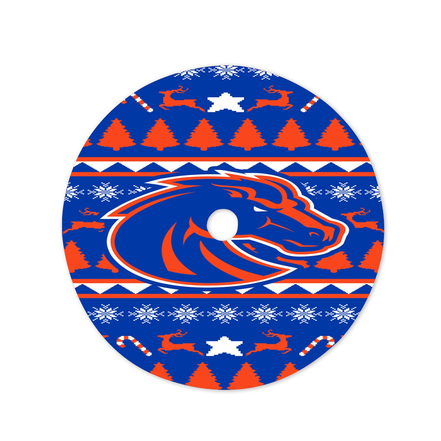 Boise State University Athletics Sweater Christmas Tree Skirt 36 X 36 Inch