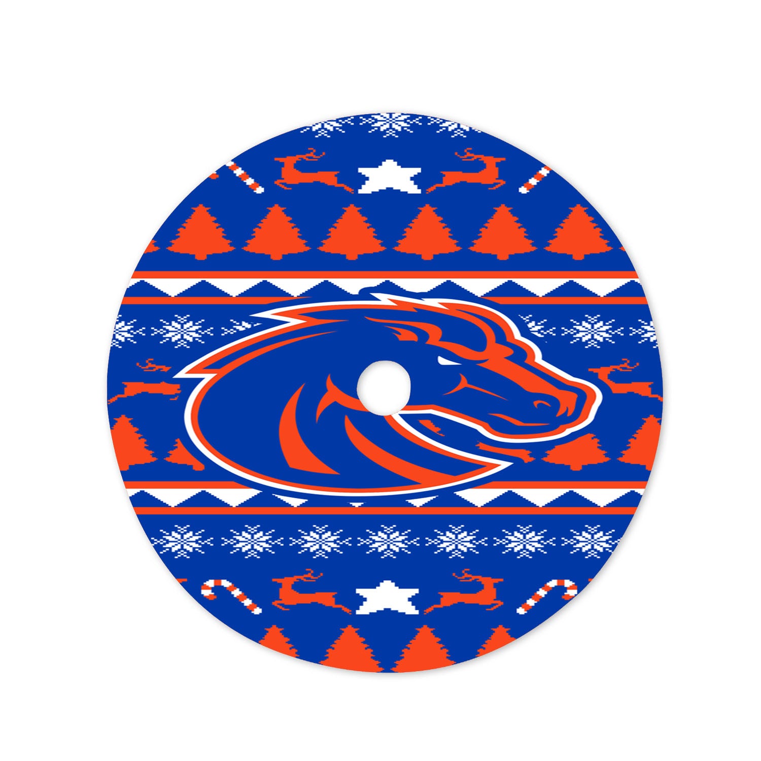 Boise State University Athletics Sweater Christmas Tree Skirt 36 X 36 Inch