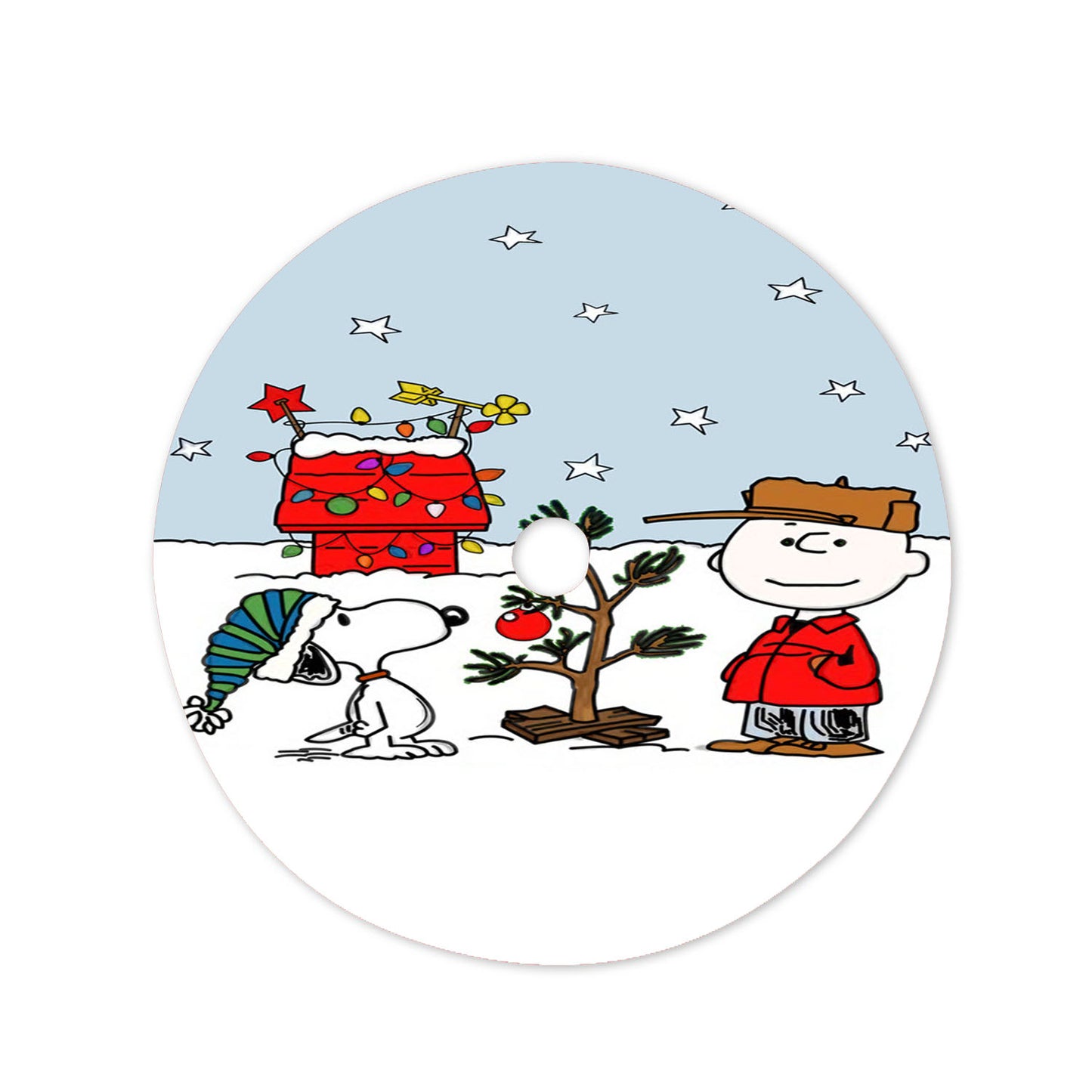 Charlie Brown Christmast Christmas Tree Skirt 36 X 36 Inch