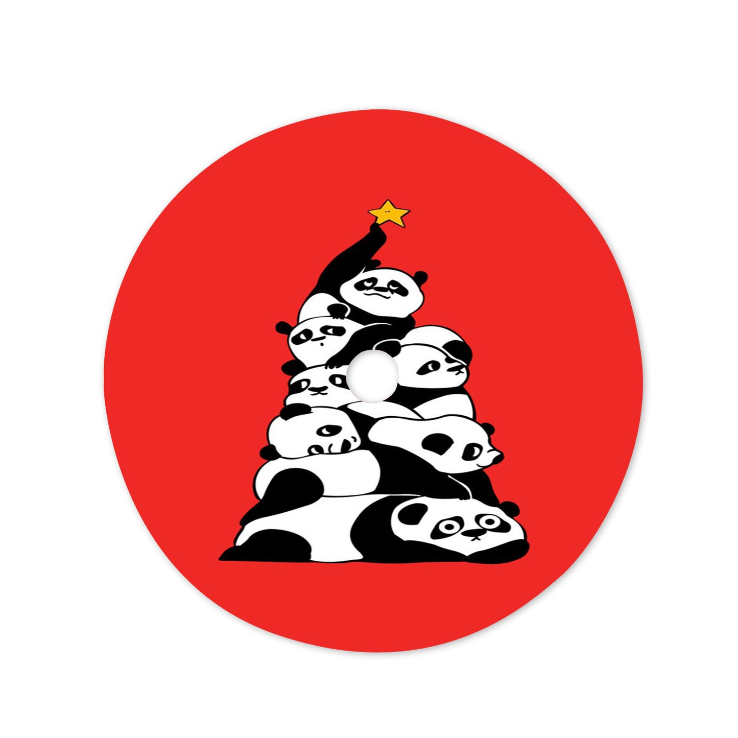 Tree Pandas Red Christmas Tree Skirt 36 X 36 Inch