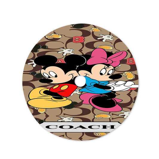 Coach Mickey Minnie Mouse Love Christmas Tree Skirt 36 X 36 Inch