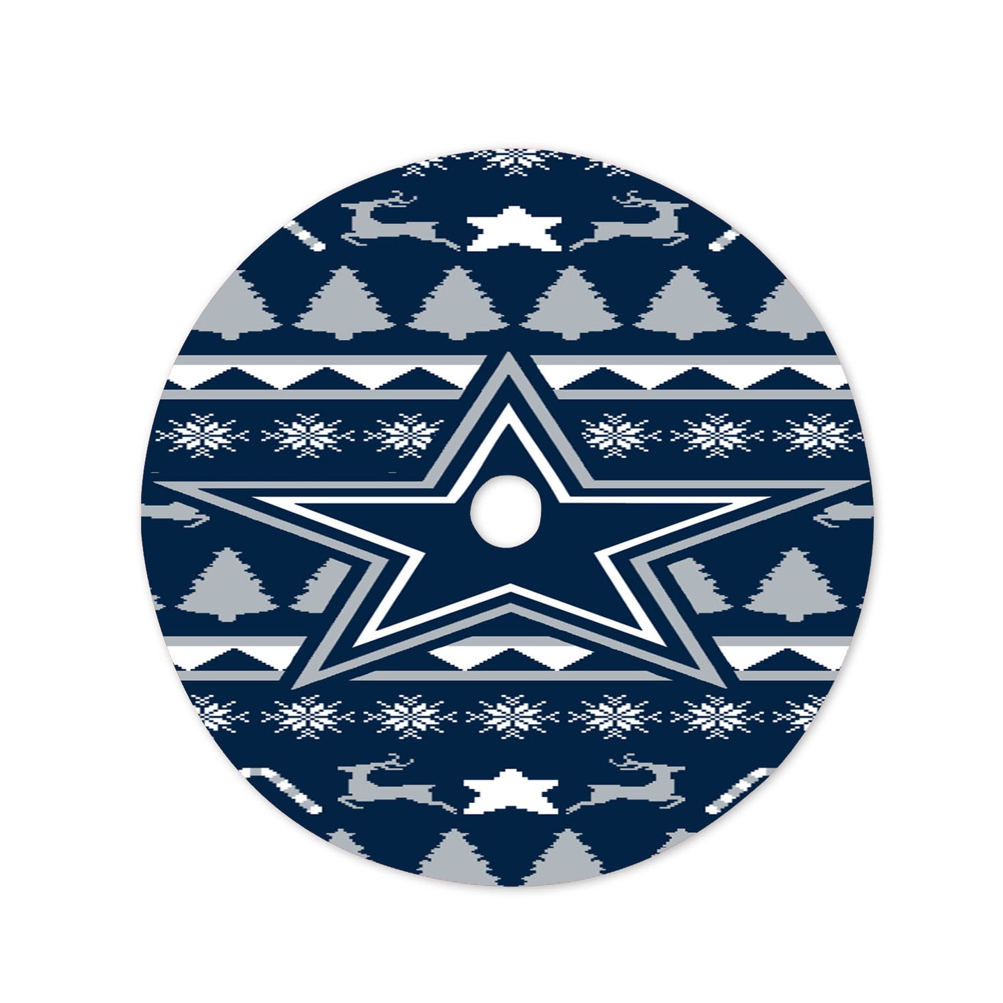 Dallas Cowboys Sweater Christmas Tree Skirt 36 X 36 Inch