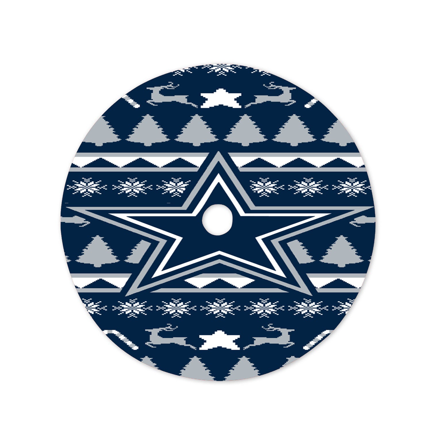 Dallas Cowboys Sweater Christmas Tree Skirt 36 X 36 Inch