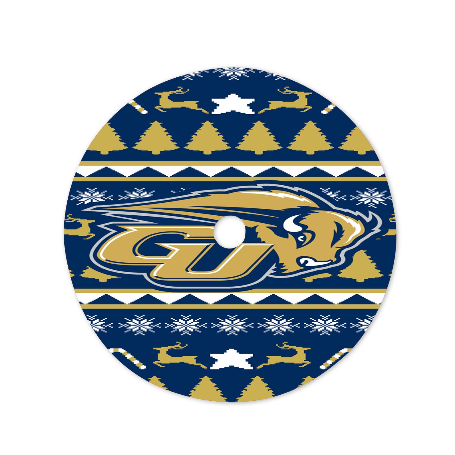 Gallaudet University Sweater Christmas Tree Skirt 36 X 36 Inch