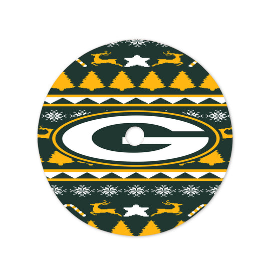 Green Bay Packers Sweater Christmas Tree Skirt 36 X 36 Inch