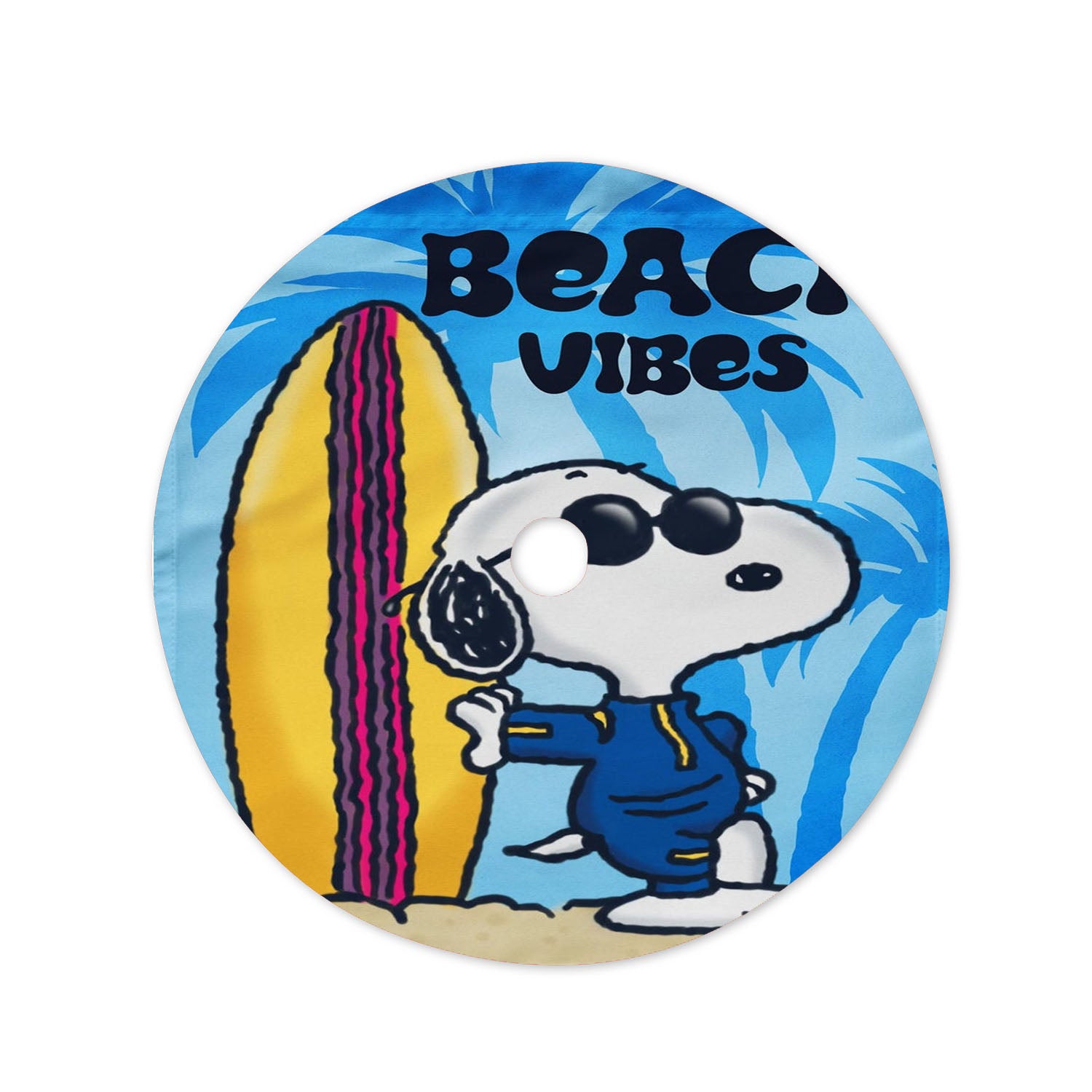 Home Peanuts Summer Beachhouse Christmas Tree Skirt 36 X 36 Inch
