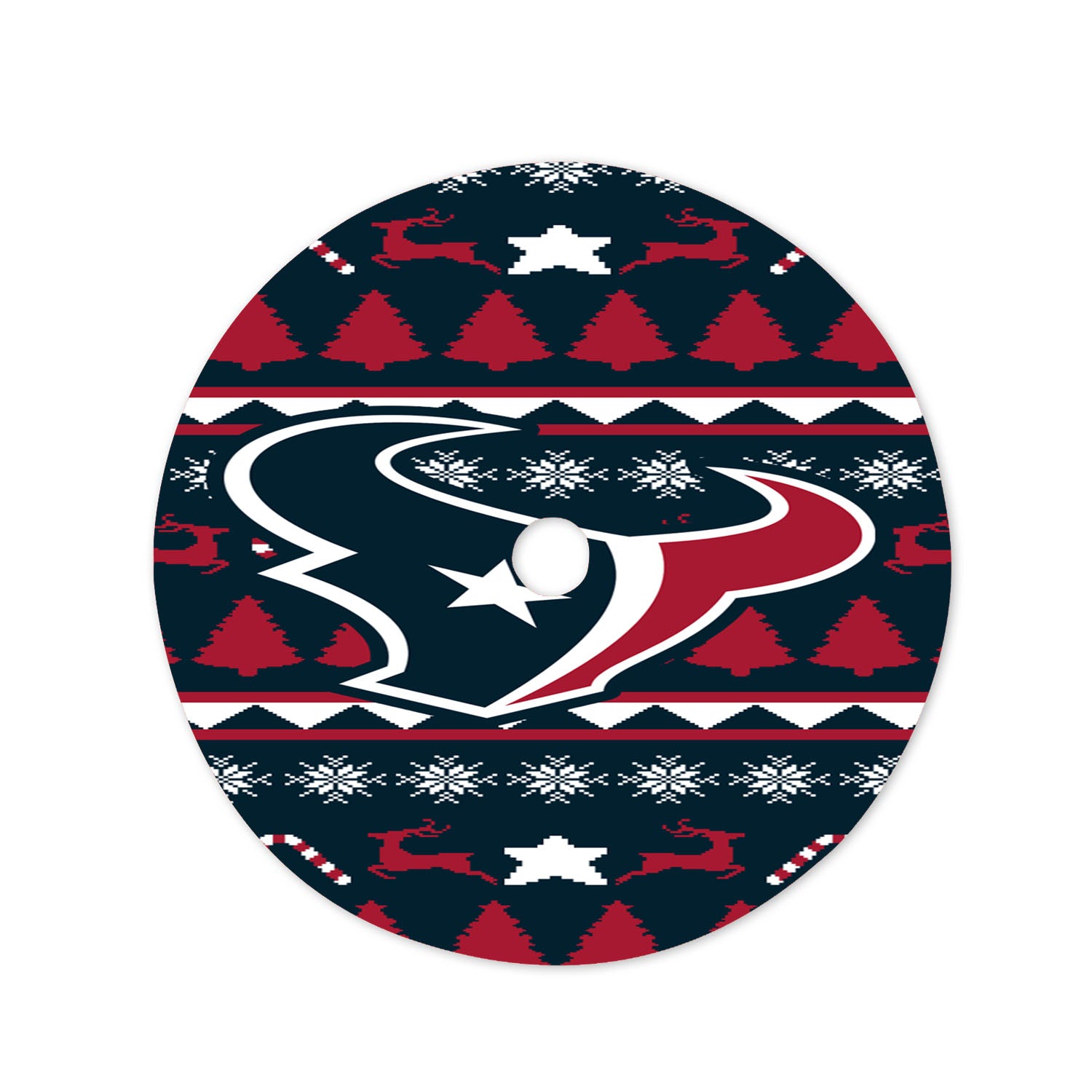 Houston Texans Sweater Christmas Tree Skirt 36 X 36 Inch