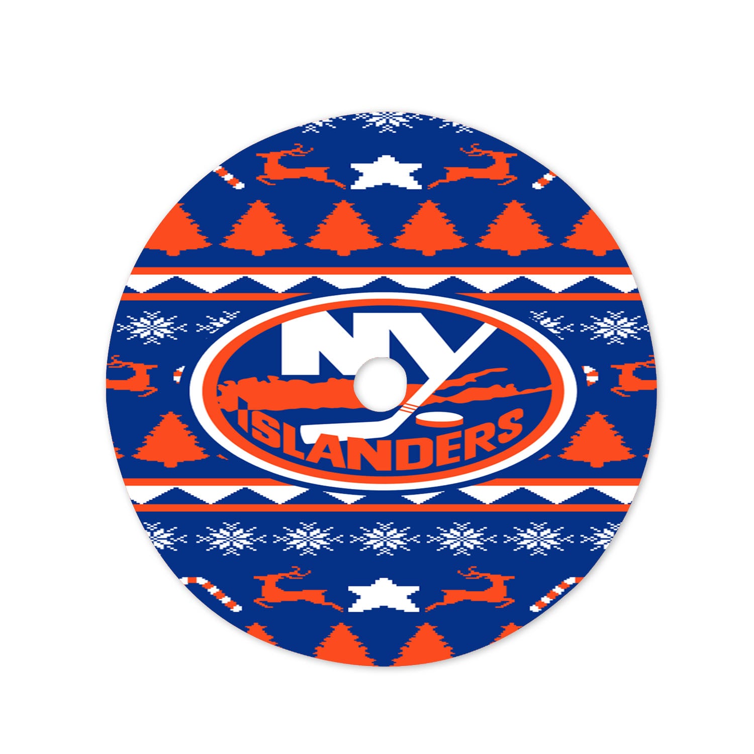 Islanders Sweater Christmas Tree Skirt 36 X 36 Inch