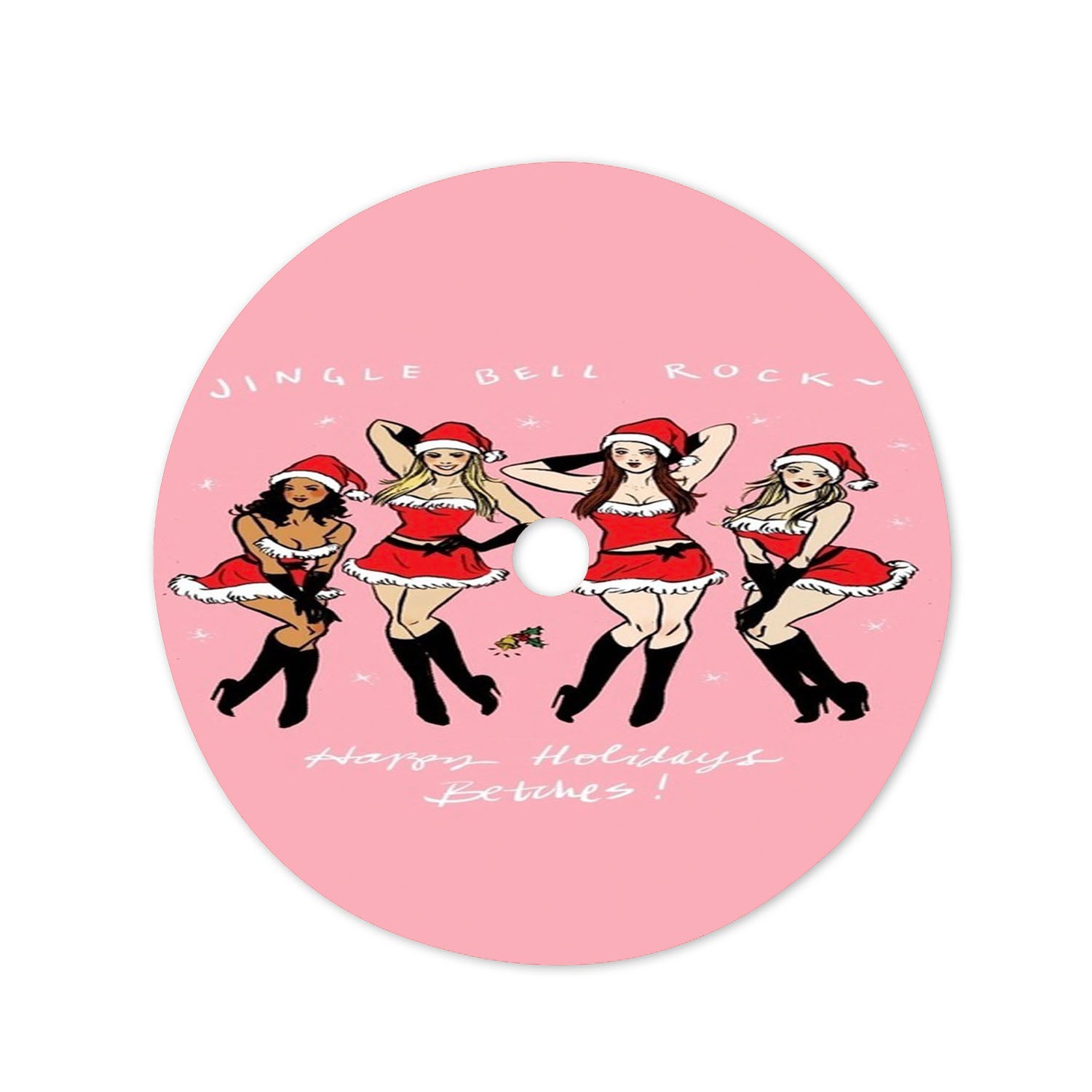 Jingle Bell Girl Christmas Tree Skirt 36 X 36 Inch