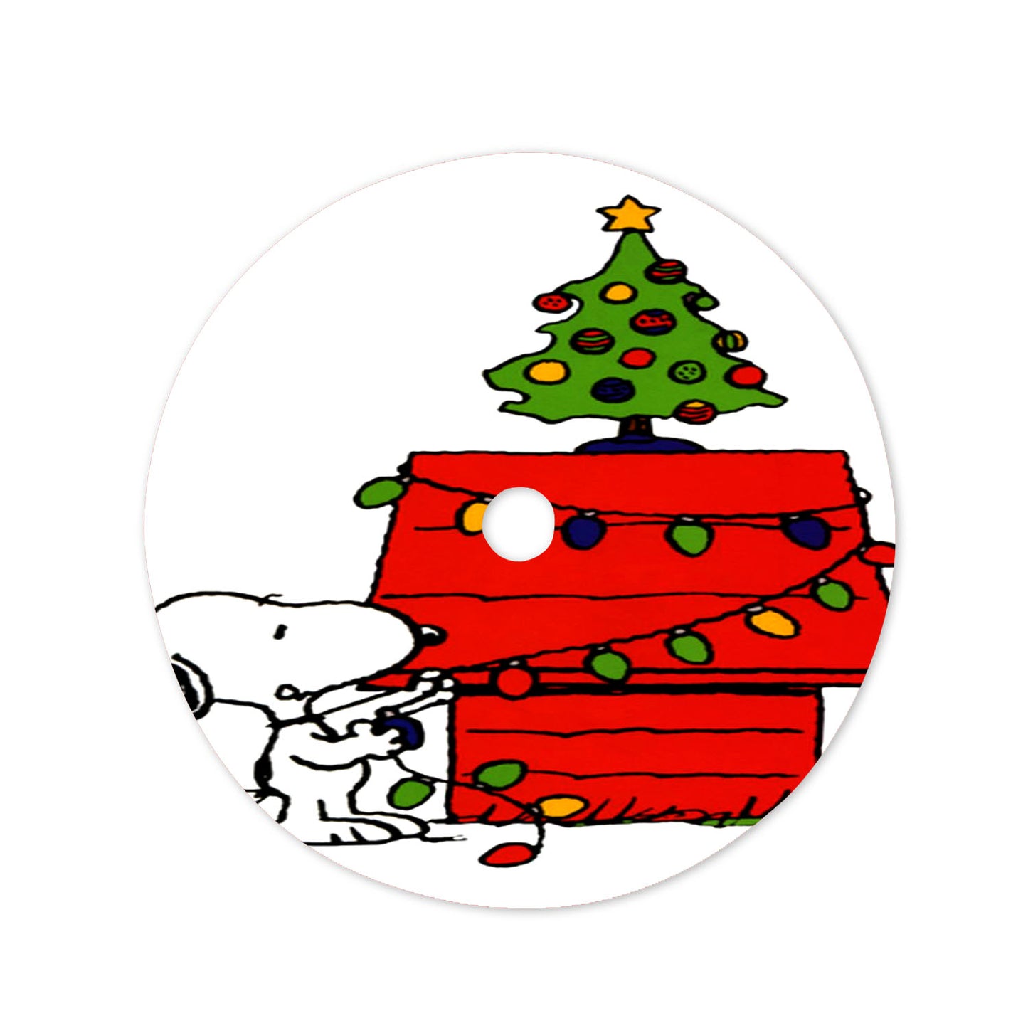 Merry Snoopy Christmas Tree Skirt 36 X 36 Inch
