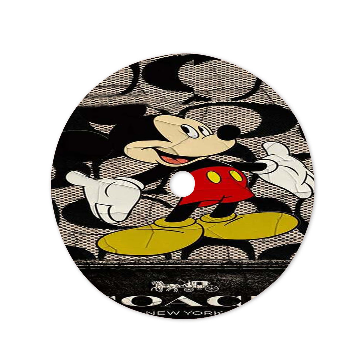 Mickey Mouse Coach New York Christmas Tree Skirt 36 X 36 Inch