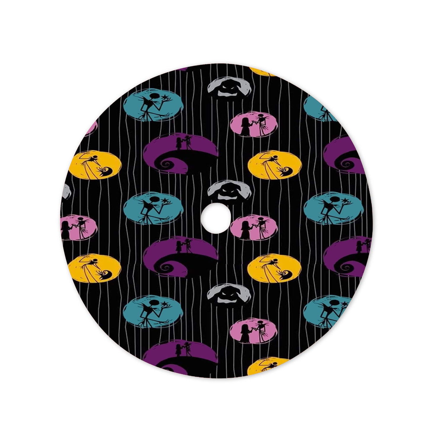 Nightmare Before Halloween Wallpaper Christmas Tree Skirt 36 X 36 Inch
