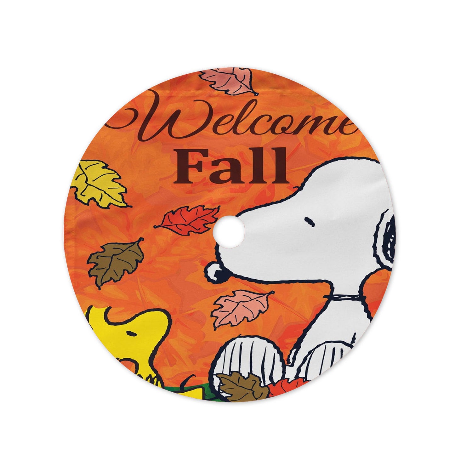 Peanuts Autumn Christmas Tree Skirt 36 X 36 Inch