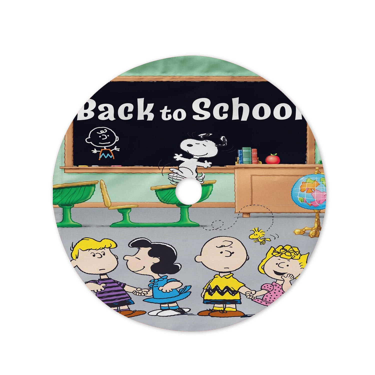 Peanuts Back To Class Christmas Tree Skirt 36 X 36 Inch