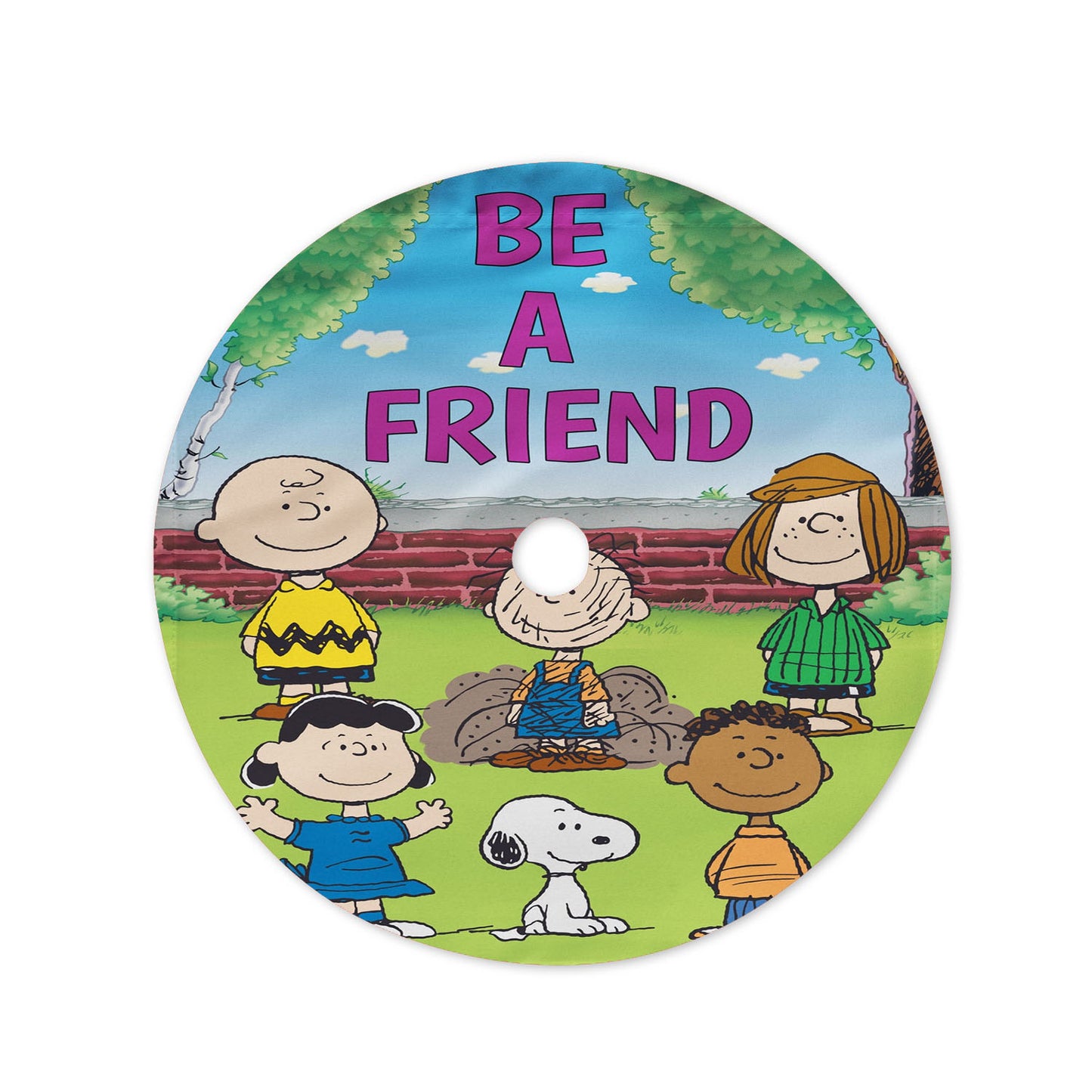 Peanuts Be A Friend Christmas Tree Skirt 36 X 36 Inch