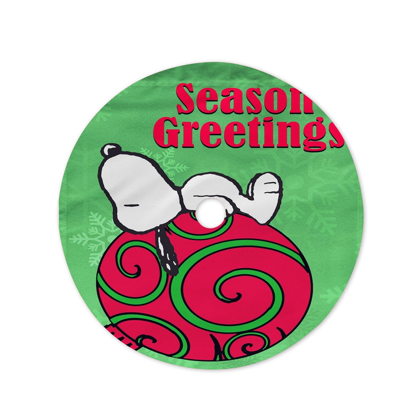 Peanuts Ornament Snoopy Christmas Tree Skirt 36 X 36 Inch