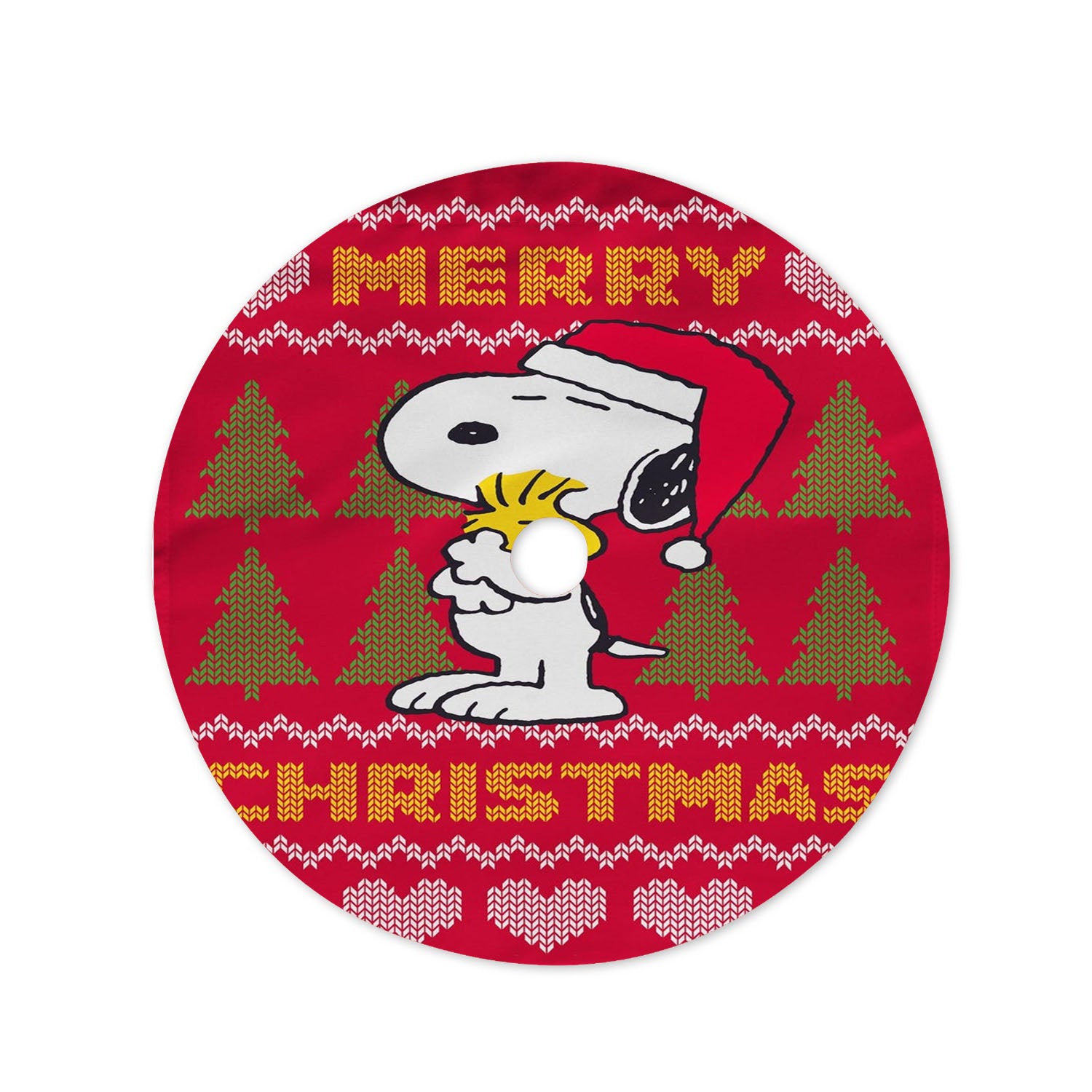 Peanuts Snoopy Christmas Tree Skirt 36 X 36 Inch