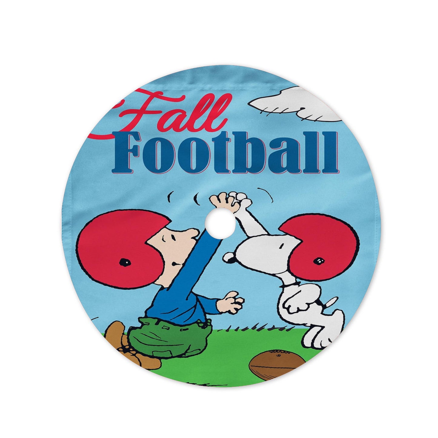 Peanuts Football Sport Christmas Tree Skirt 36 X 36 Inch