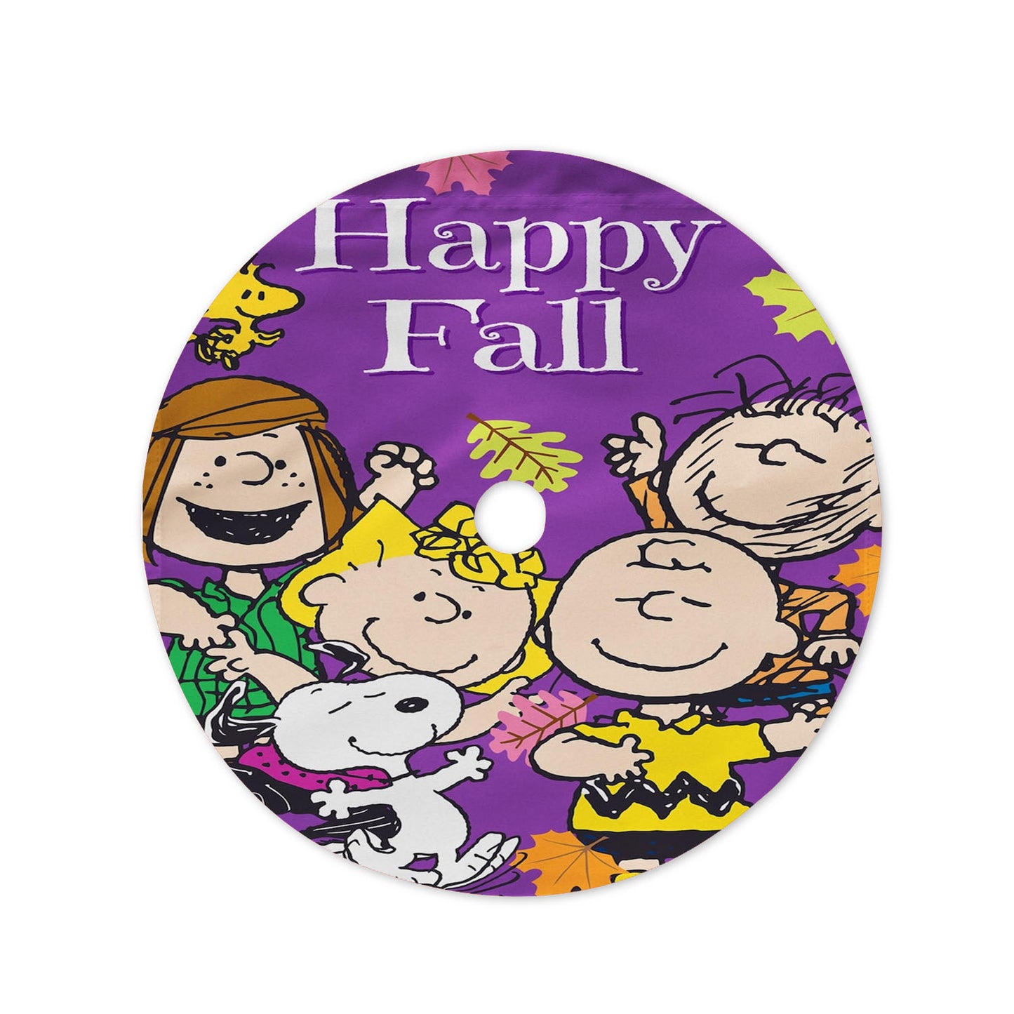 Peanuts Gang Fall Christmas Tree Skirt 36 X 36 Inch