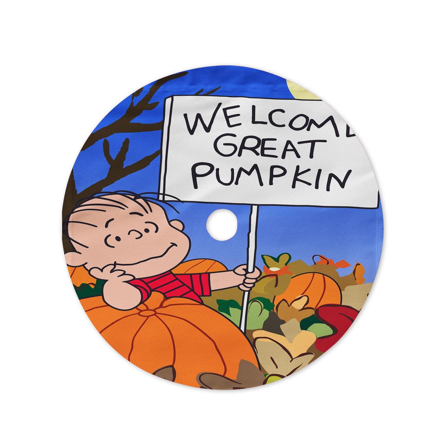 Peanuts Great Pumpkin Christmas Tree Skirt 36 X 36 Inch