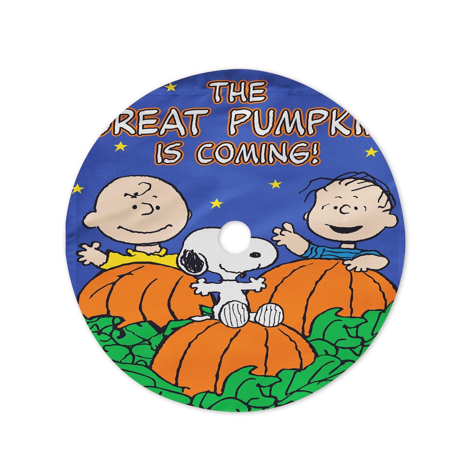 Peanuts Great Pumpkin Charlie Brown Christmas Tree Skirt 36 X 36 Inch