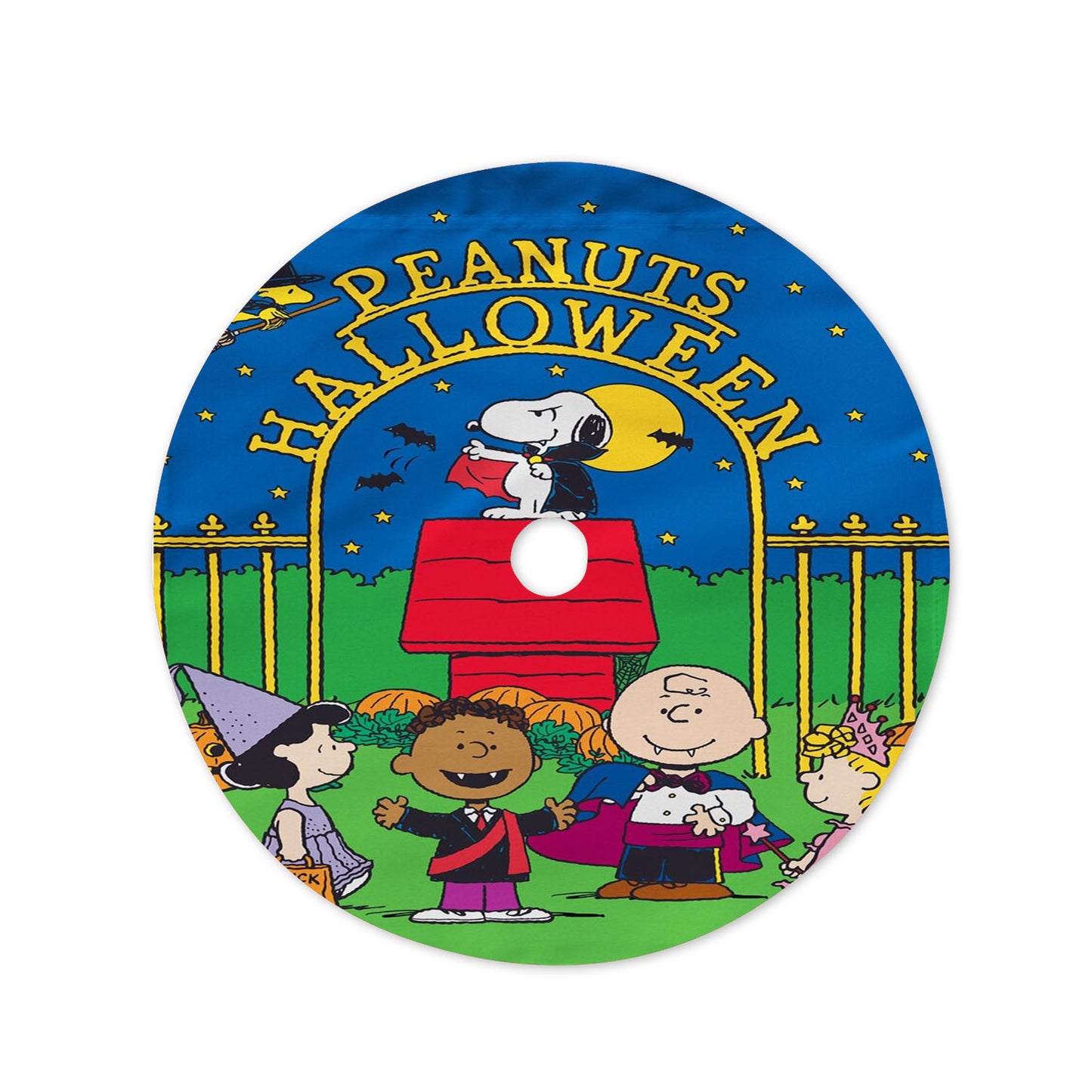 Peanuts Halloween Christmas Tree Skirt 36 X 36 Inch