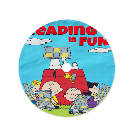 Peanuts Reading Is Fun Christmas Tree Skirt 36 X 36 Inch
