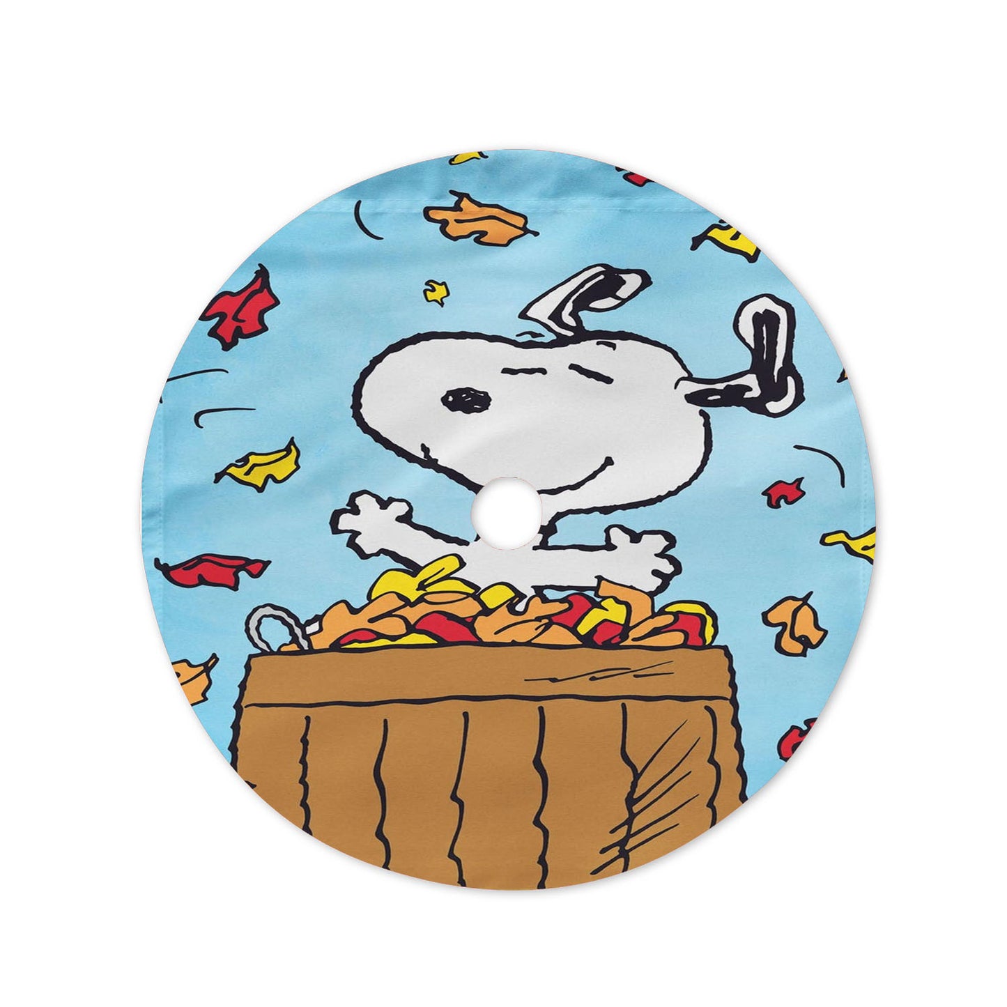 Peanuts Snoopy Basket Of Leaves Christmas Tree Skirt 36 X 36 Inch