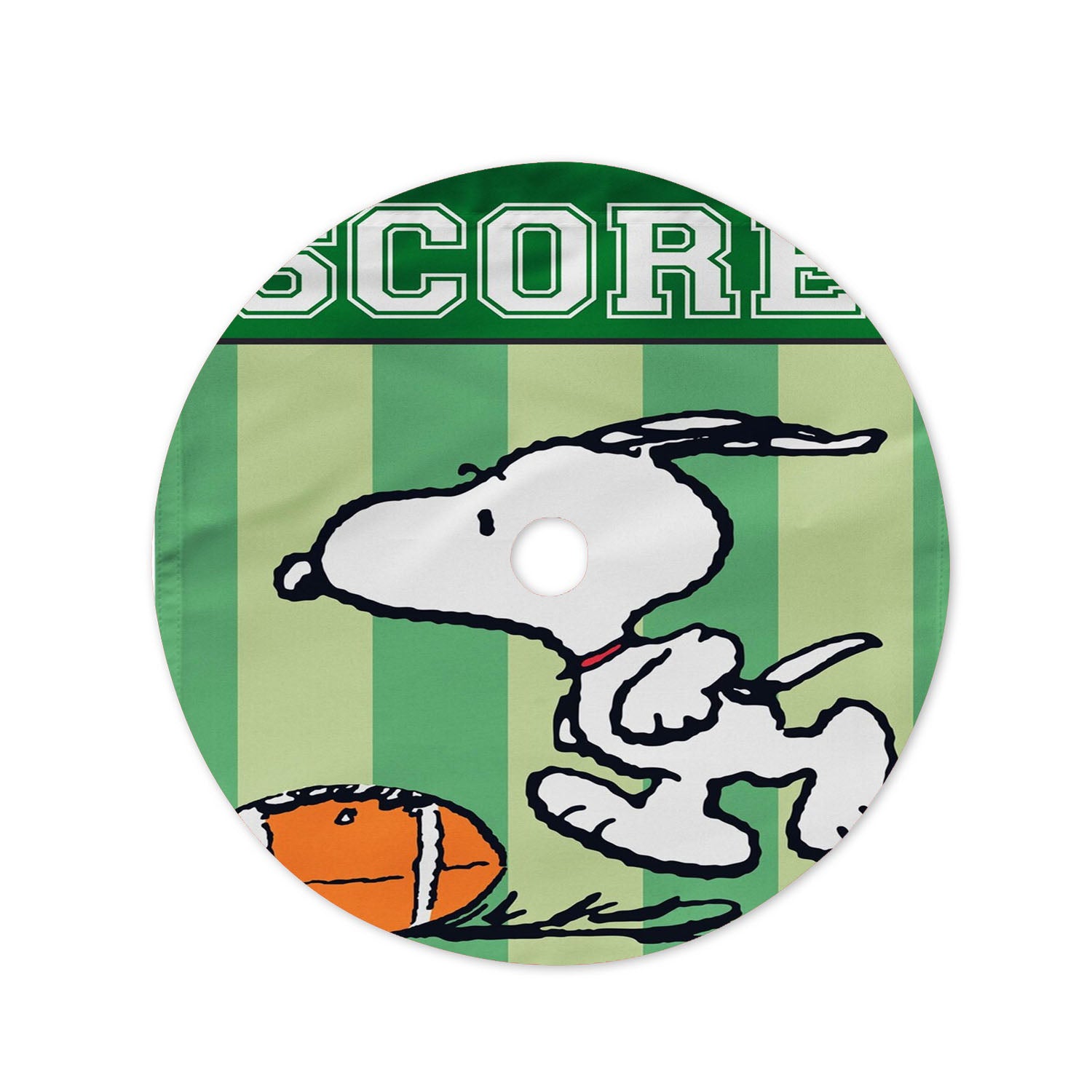 Peanuts Snoopy Football Christmas Tree Skirt 36 X 36 Inch