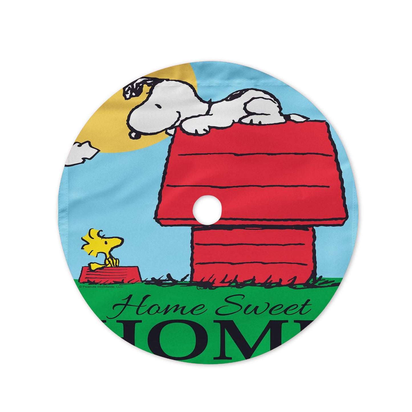 Peanuts Snoopy Home Sweet Home Christmas Tree Skirt 36 X 36 Inch
