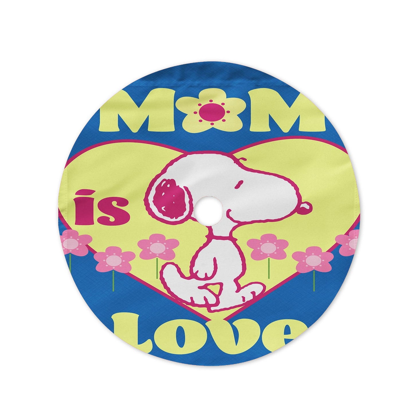 Peanuts Snoopy Mom Love Christmas Tree Skirt 36 X 36 Inch