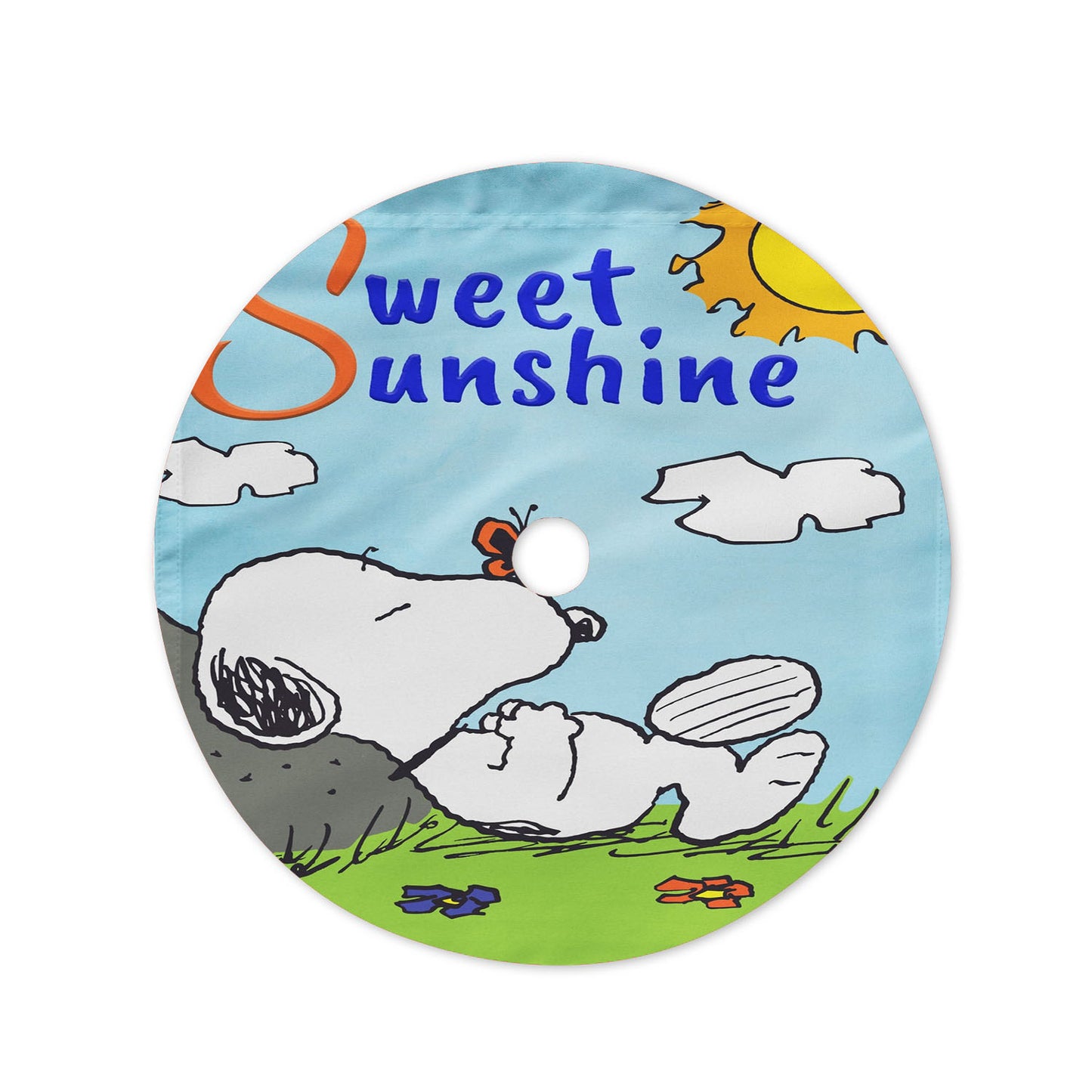 Peanuts Sweet Sunshine Snoopy Christmas Tree Skirt 36 X 36 Inch
