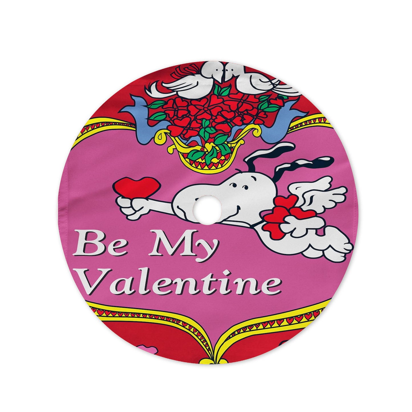 Peanuts Valentines Day Snoopy Christmas Tree Skirt 36 X 36 Inch