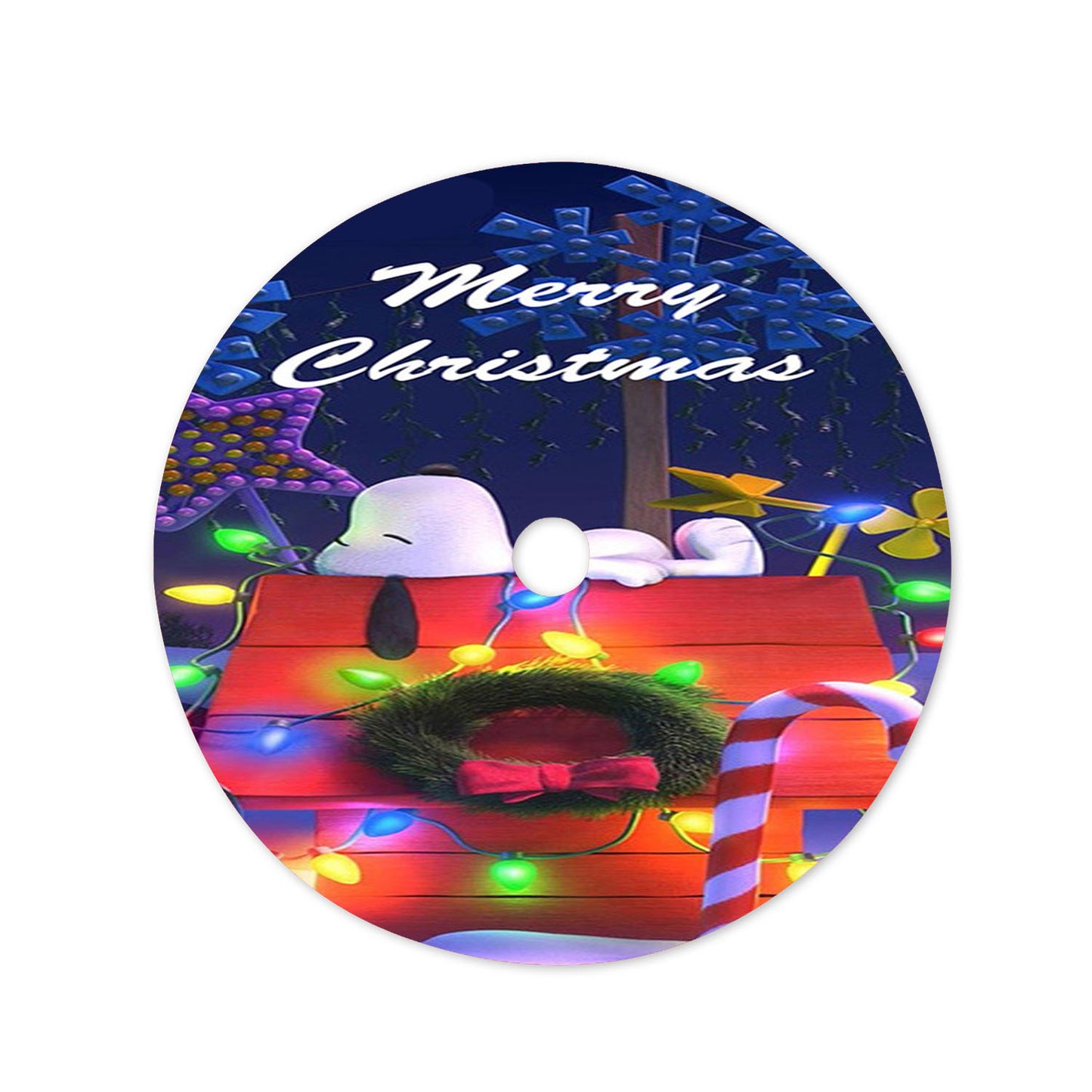 Snoopy Merry Christmas Christmas Tree Skirt 36 X 36 Inch
